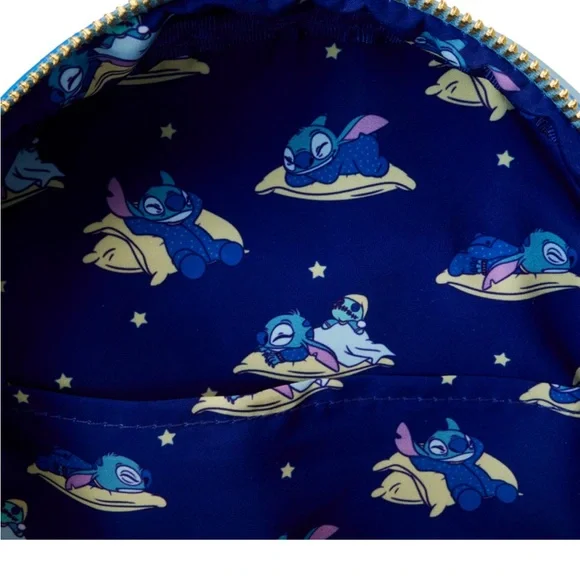 Disney Loungefly SDCC Limited Edition Bedtime Stitch Glow Mini Backpack - Picture 5 of 6